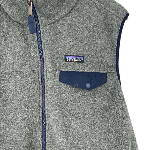 Patagonia Synchilla Men’s Size XL Fleece Vest Full Zip Gray Blue - Picture 2 of 4